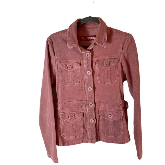 Vintage Pink Corduroy Utility Jacket Size Large - Picture 8 of 8